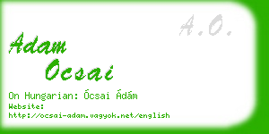 adam ocsai business card