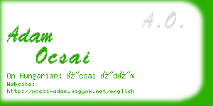 adam ocsai business card